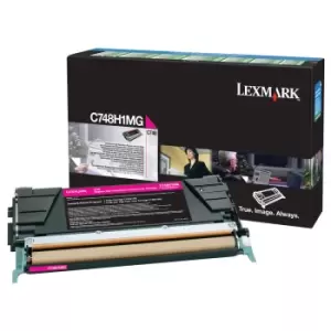 image of Lexmark C748H1MG Magenta Laser Toner Ink Cartridge