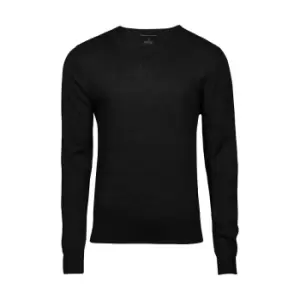 Image of Tee Jays Mens Merino Blend V Neck Jumper (L) (Black)