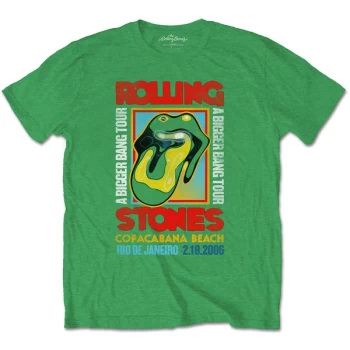 Image of The Rolling Stones - Copacabana Green Unisex Large T-Shirt - Green