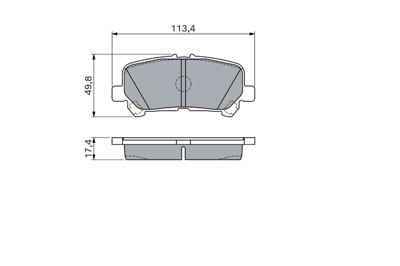 Image of Bosch 0 986 460 158 Brake pad set Low-Metallic Brake Pad Set,disc brake (402)