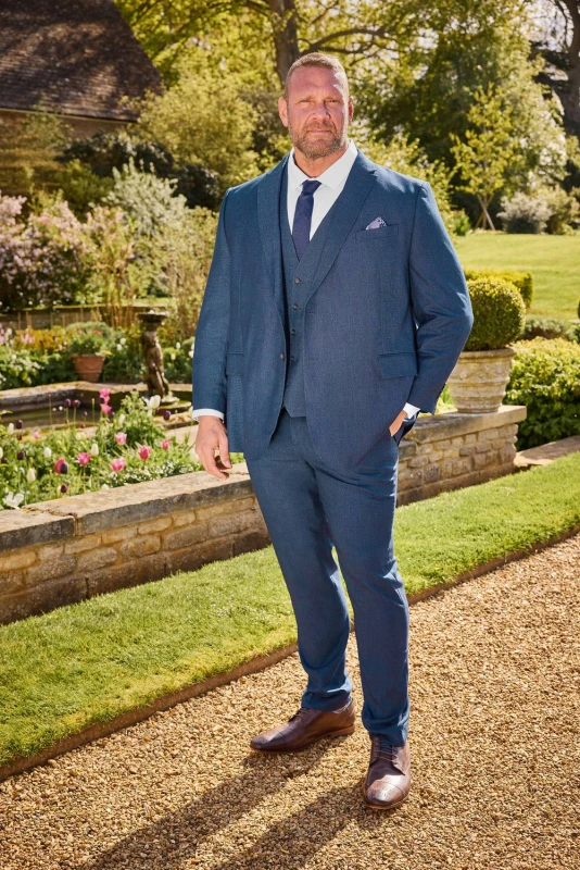 Image of BadRhino BadRhino Men Wedding Suit Jacket in Blue Size: 44S Blue 44S Male 5063110604624