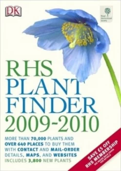 Image of Rhs Plant Finder 2009-2010 by Chris Philip and Tony Lord and James Armitage and Judith Merrick and Royal Horticultural Society Book
