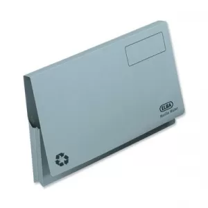 Image of Elba Foolscap Document Wallet Full Flap Mediumweight 260gsm Blue Pack of 50