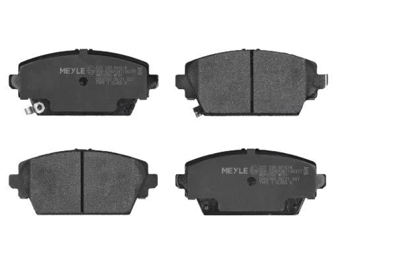 Image of MEYLE 025 230 9416/W Brake pad set Front Axle, with acoustic wear warning, Original Quality, with anti-squeak plate Brake Pad Set,disc brake (402)