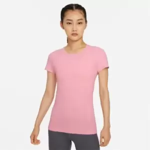 Image of Nike Dri-FIT ADV Aura Womens Slim-Fit Short-Sleeve Top - Pink