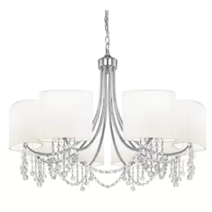 image of Nina 8 Light Multi Arm Chandelier Chrome Finish, E14