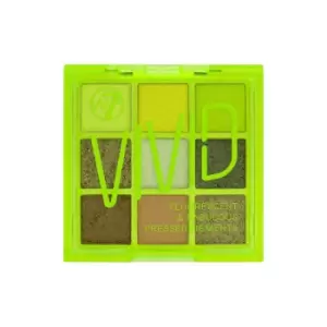Image of W7 Vivid Pressed Pigment Palette Glowin’ Green 9 g