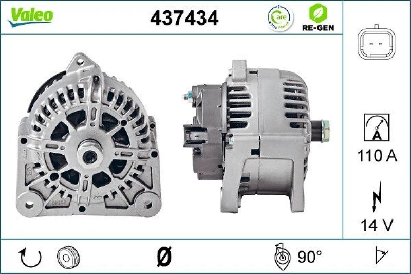 Image of Alternator VALEO 437434