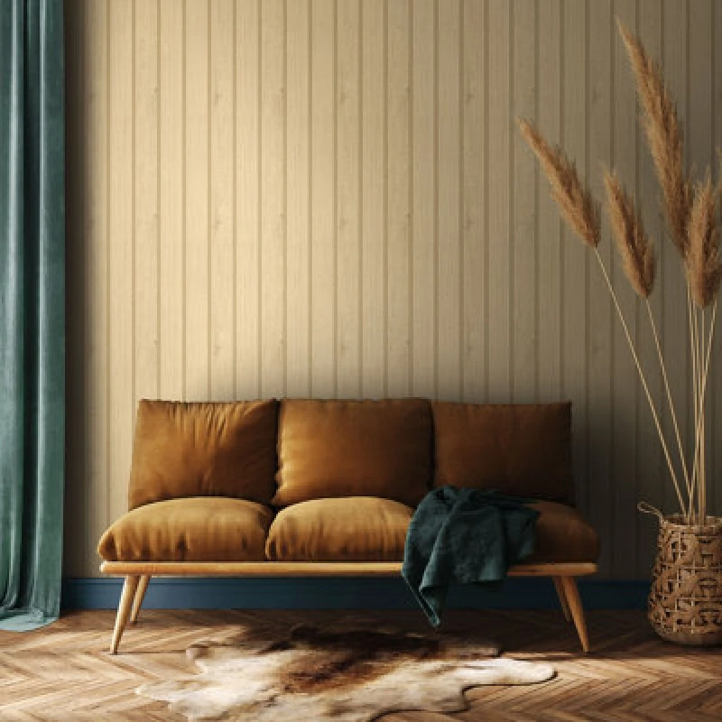 Image of Hoopla Walls Tongue And Groove- Sand (10M Wallpaper)