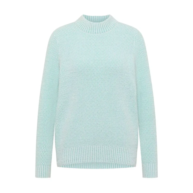 Image of cecil Womens round neck sweater Cecil Jacquard turtle Bleu Female M