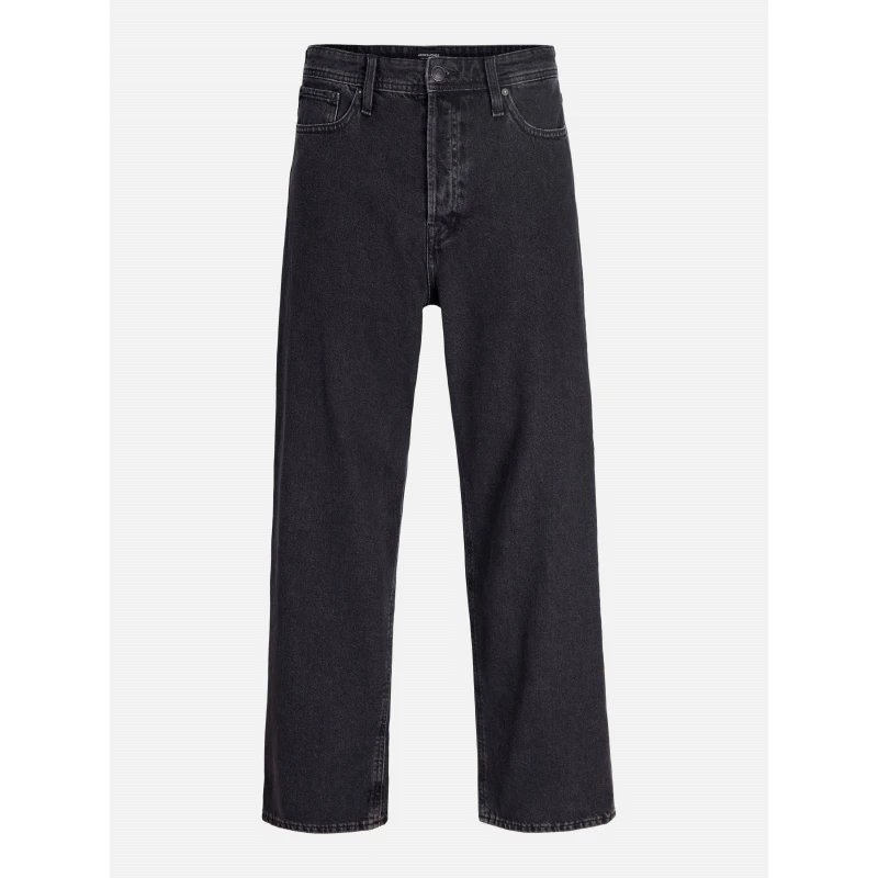 Image of Jack and Jones Mens Alex Wide Leg Jeans Black Denim male 32W R