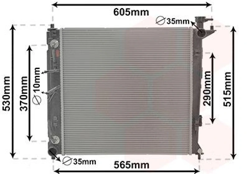 Image of VAN WEZEL Engine radiator VAN WEZEL 83012711