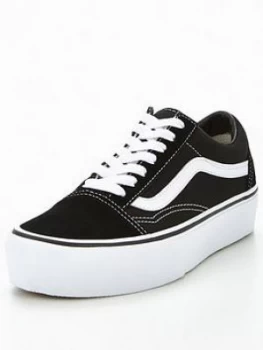Image of Vans Old Skool Platform Black White Size 3 Women