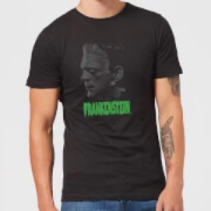 Image of Universal Monsters Frankenstein Greyscale Mens T-Shirt - Black