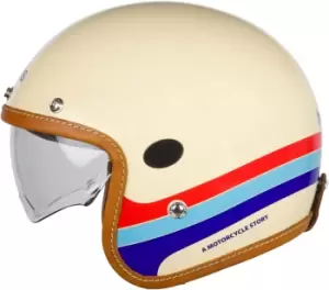 Image of Helstons Mora Carbon Jet Helmet, beige Size M beige, Size M