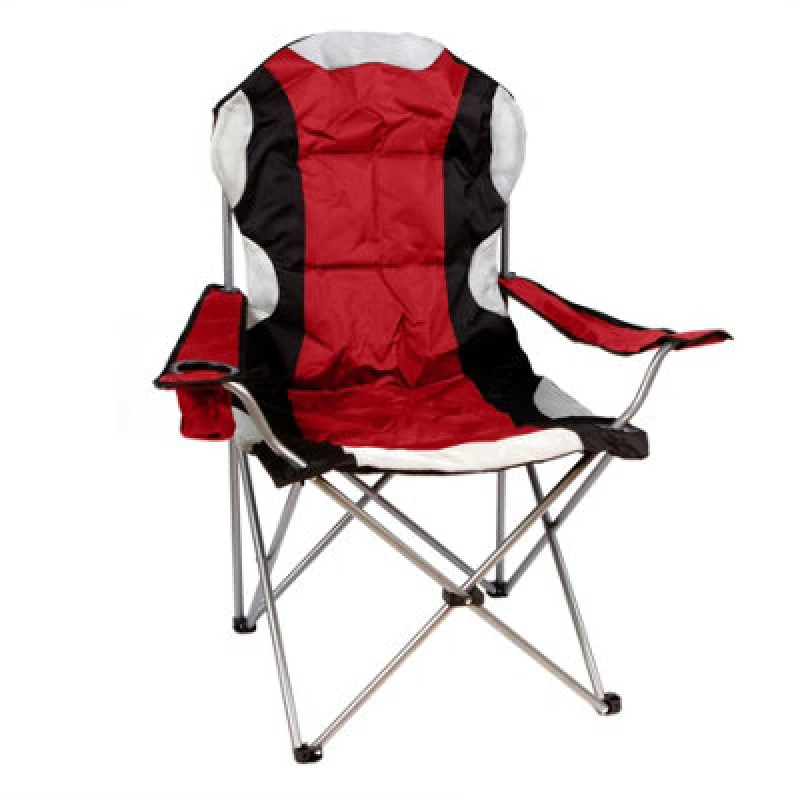 Image of Redwood Padded High Back Canvas Chair - Red