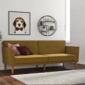 Image of Regal Linen Sofa Bed Yellow