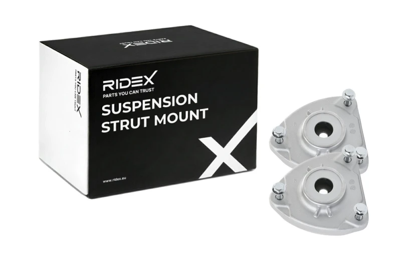 Image of RIDEX 1180S1254 Top strut mount Front axle both sides, with ball bearing Suspension Strut Support Bearing (1180)