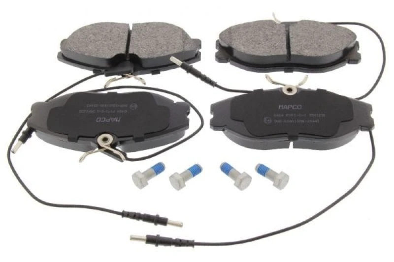 Image of MAPCO 6464 Brake pad set Front Axle, incl. wear warning contact, with anti-squeak plate Brake Pad Set,disc brake (402)