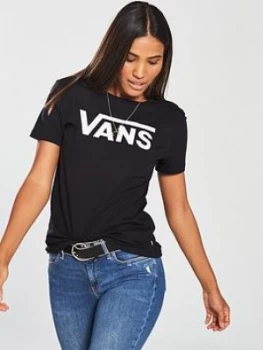Image of Vans Flying V Crew T-Shirt - Black Size M Women