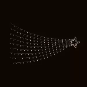 Image of Premier Decorations Limited Mains-Powered White Shooting Star Metal & Plastic Christmas Decoration