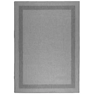 Image of Duo Weave Indoor/Outdoor Rug Border Charcoal 170 X 120Cm
