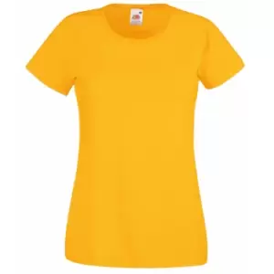 Image of Fruit Of The Loom Ladies/Womens Lady-Fit Valueweight Short Sleeve T-Shirt (Pack Of 5) (2XL) (Sunflower)