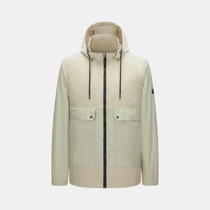 Image of Firetrap Mens Lightweight Wind Resistant Rain Anorak Khaki male S