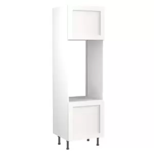 Image of KitchenKIT Shaker 60cm Double Oven Unit- Matt White
