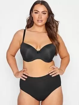 Image of Yours Black Tshirt Bra, Black, Size 38C, Women