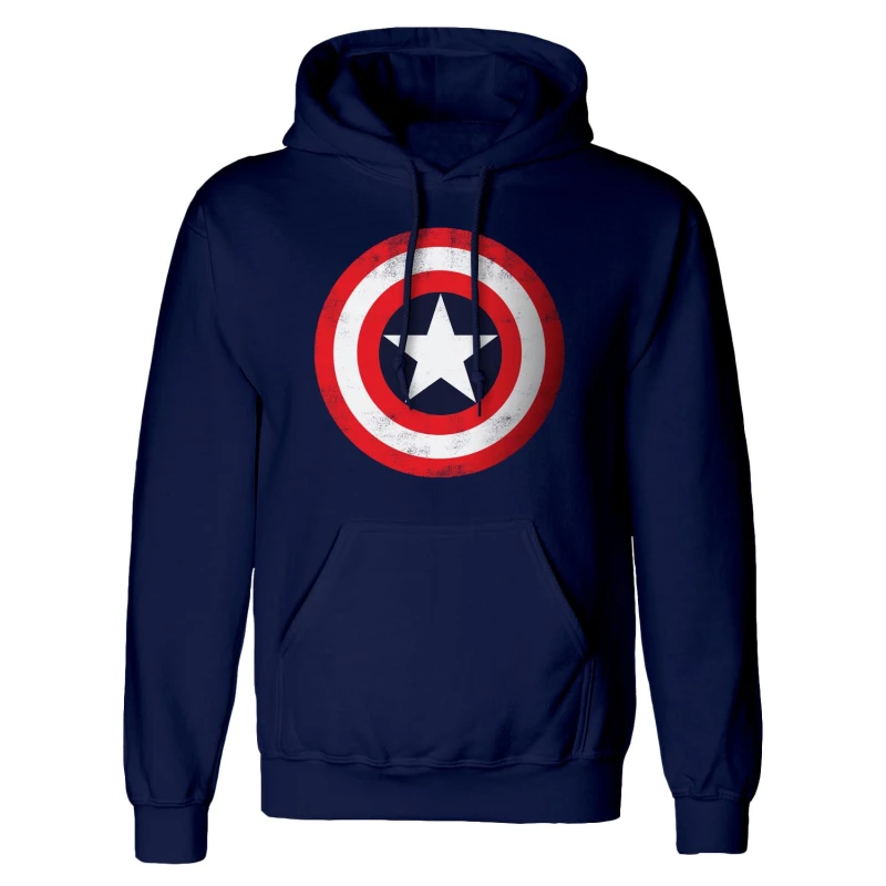 Image of Captain America Shield Hoodie Navy male