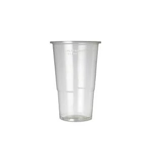 Image of Plastic Half Pint Glass Clear Pack of 50 0510033