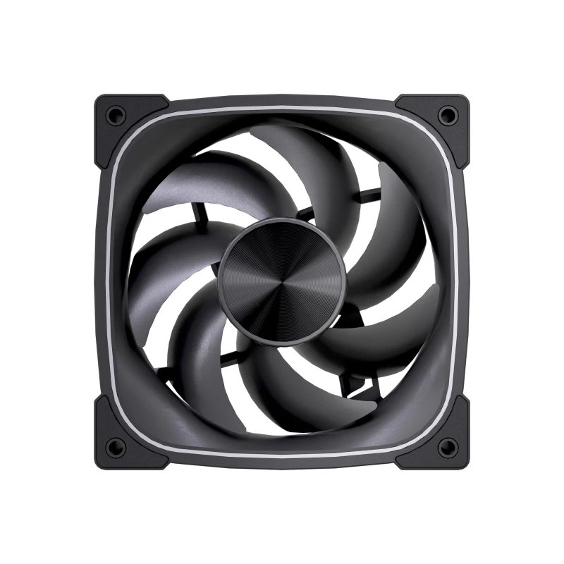 Image of VIDA VIDA Stealth 120mm ARGB PWM Case Fan, Hydraulic Bearing, Outer Ring Lighting, 600-1500 RPM, Black Computer case 12cm 80 pc(s) STEALTH120-BLK