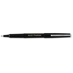 image of Pilot Fineliner Pen Medium 1.2mm Tip 0.4mm Line Black Pack of 12