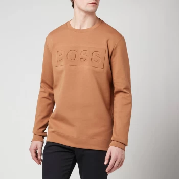 Image of BOSS Athleisure Mens Salbo 1 Crewneck Sweatshirt - Medium Brown - L