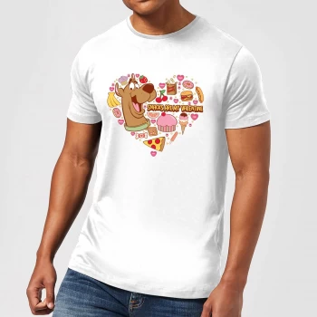 image of Scooby Doo Snacks Are My Valentine Mens T-Shirt - White - XS