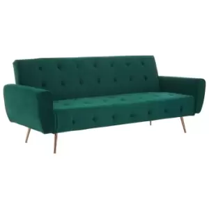 Image of Hayton Velvet Sofa Bed Grey