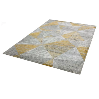 Image of Orion OR12 Blocks Yellow 160cm x 230cm Rectangle - Grey and Yellow