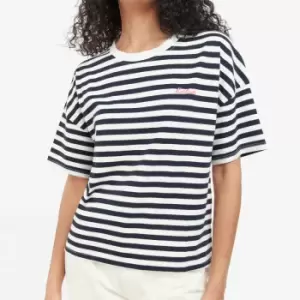 Image of Barbour Adria Striped Cotton Top - UK 10