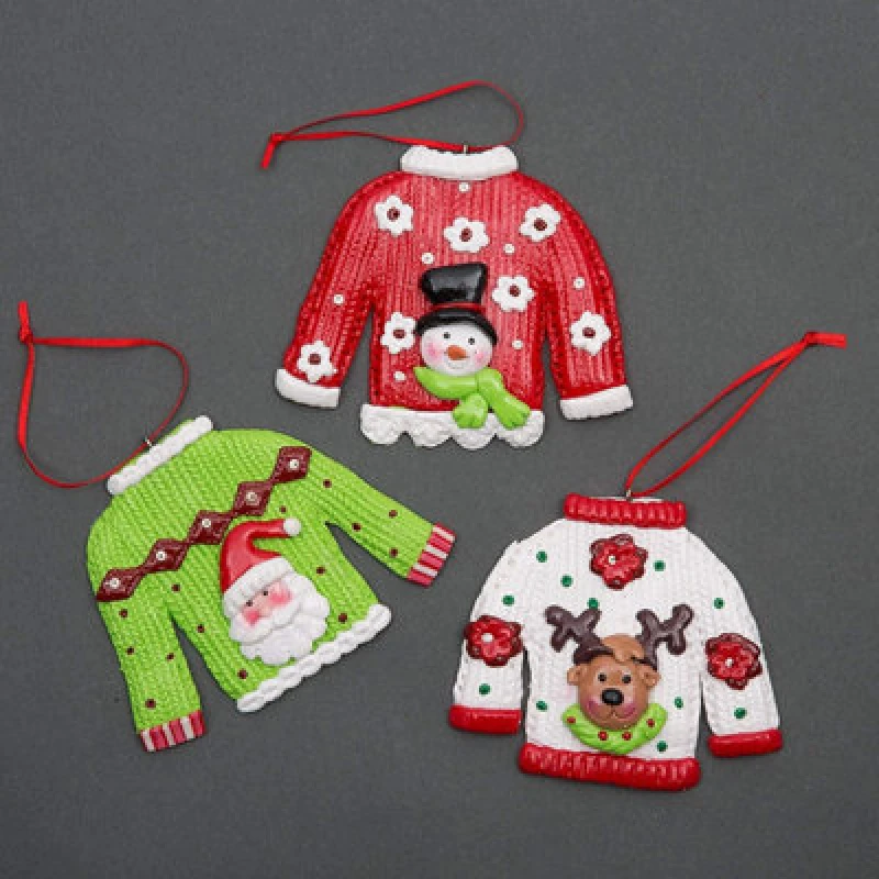 Image of Shatchi Christmas Tree Hanging Decorations 3Pcs Jumpers Multi