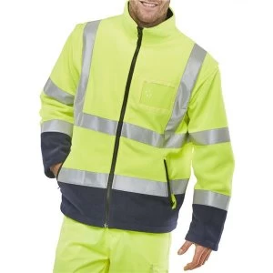 Image of BSeen XXXXL Fleece Jacket Saturn YellowNavy