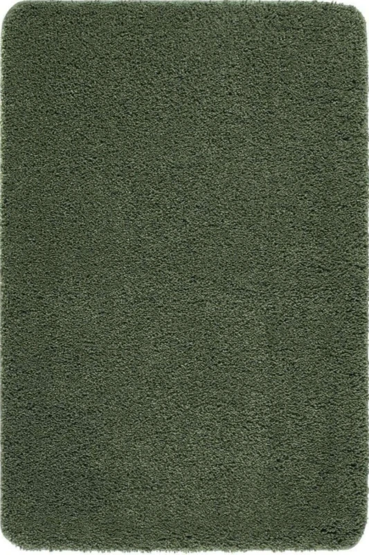 Image of THE RUGS Washable Non Slip Shaggy Rug Soft Stain Resistant Plain in Dark Olive Size: 67cm x 200cm Dark Olive Unisex 67cm x 200 cm