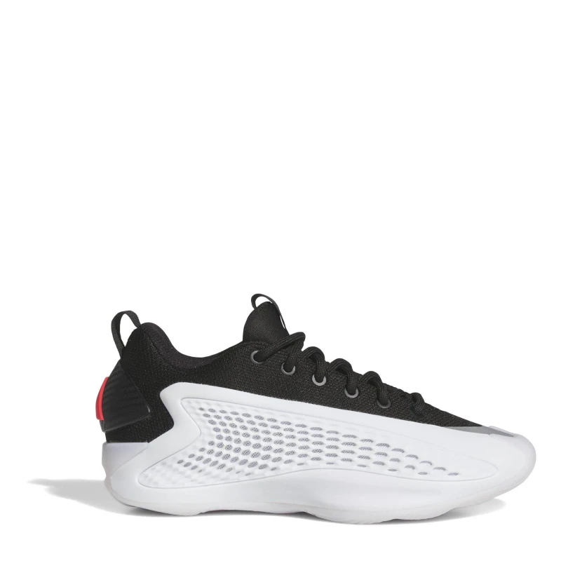 Image of adidas Unisex Kids A Edwards Basketball Trainers White/Blk/Red unisex 3.5 (36)
