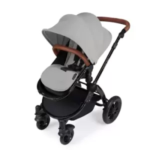 image of Ickle Bubba Stomp V3 i-Size Travel System with Isofix Base - Black on Silver with Black Handles