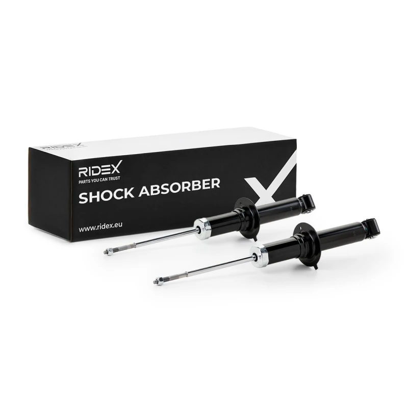Image of RIDEX 854S20486 Shock absorber Rear Axle both sides, Gas Pressure, Twin-Tube Shock Absorber (854)