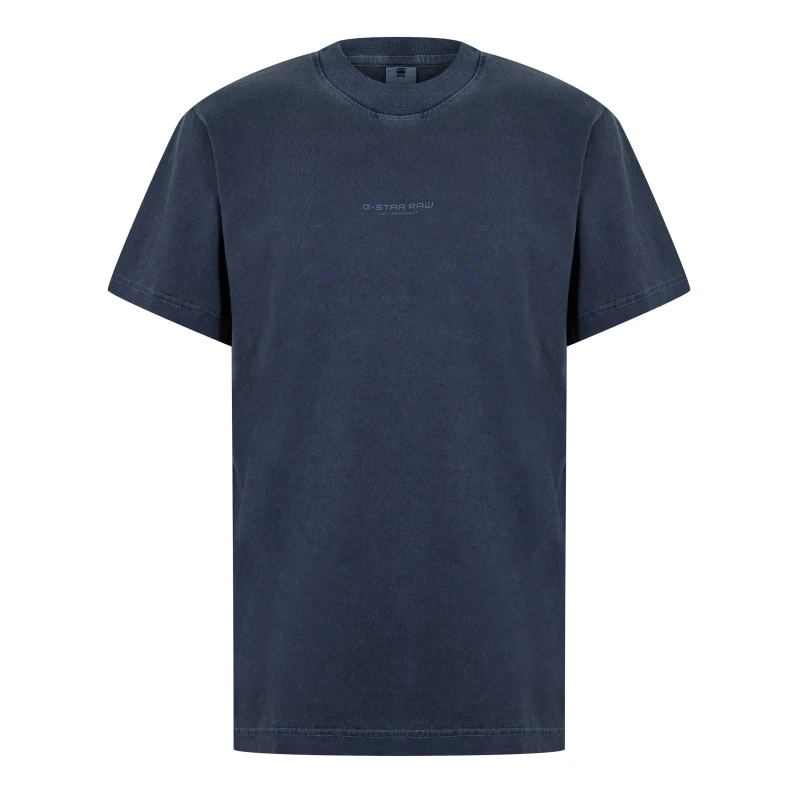 Image of G Star Mens Logo Regular Fit T-Shirt PETROL GD G476 male Medium