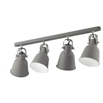 Image of Fan Europe Lighting - Fan Europe LEGEND 4 Light Straight Bar Pendant Ceiling Light Grey 36x17.5x16cm