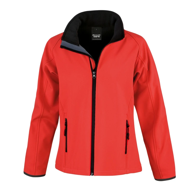 Image of Result Result Men Core Printable Softshell Jacket in Dark Red Size: Small Dark Red S Male 5054752845315