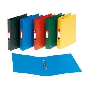 Image of 5 Star A4 2 x O Ring 25mm Polypropylene Ring Binder Green Pack of 10