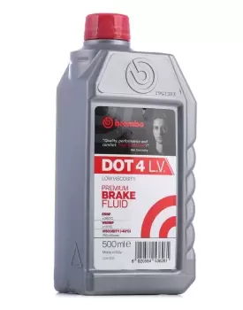 Image of BREMBO Brake Fluid PRIME LINE - DOT 4 LV Capacity: 0,5l L 04 205